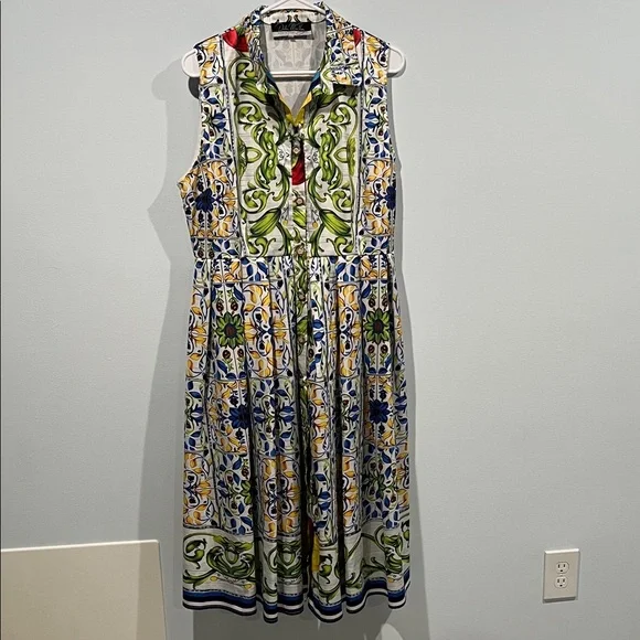 🌟 Dalia McPhee Vibrant Tile Print Maxi Dress – Size Large – Like New 🌟 - Picture 11 of 15